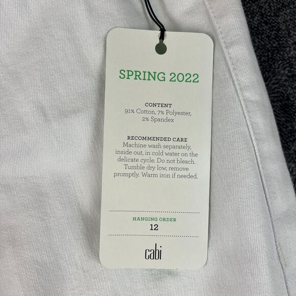Cabi The Skinny Jeans White Women's 6 Mid Rise Stretch Spring 2022 NWT - Picture 3 of 13